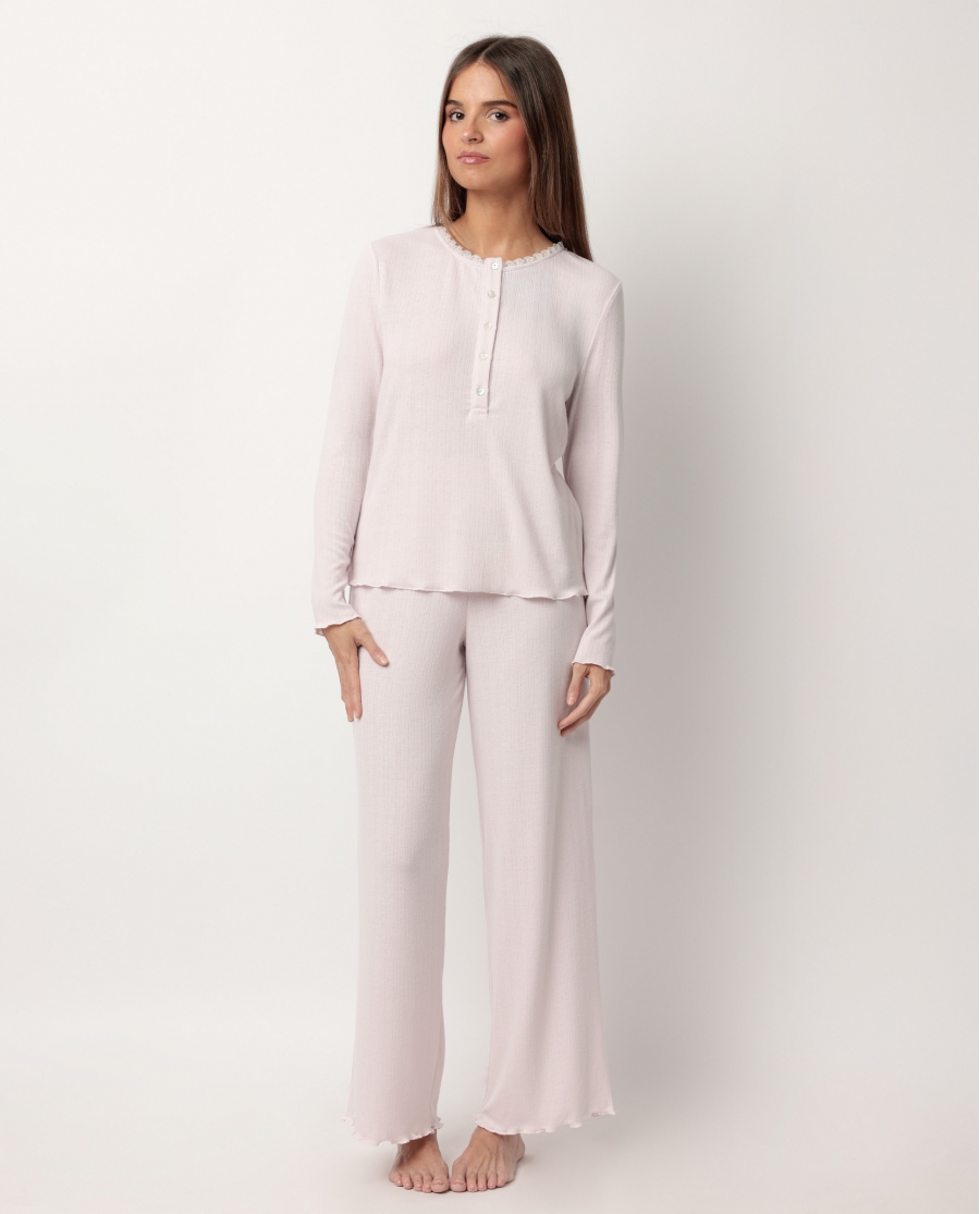 ADMAS CLASSIC Pijama Manga Larga Tapeta Romantic para Mujer ROSA