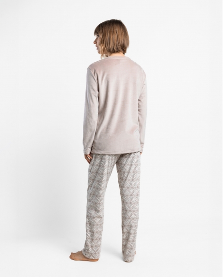 ADMAS LUXURY Pijama Manga Larga Luxe Shell para Mujer MAQUILLAJE 2
