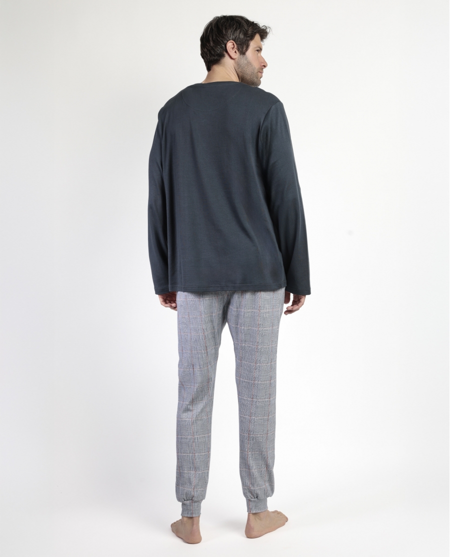 ADMAS CLASSIC Pijama Manga Larga Tapeta Harris para Hombre MARENGO