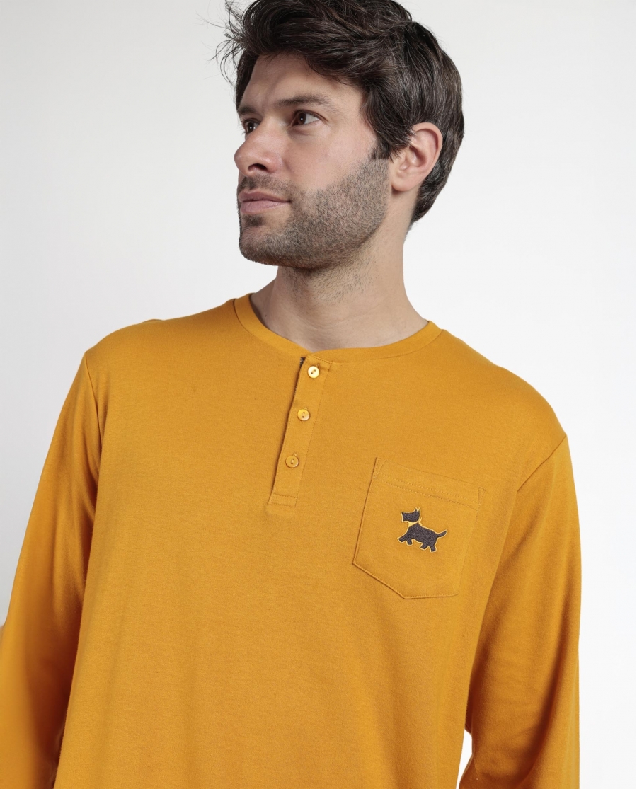 ADMAS Pijama Manga Larga Tapeta Lou Lou Returns para Hombre MOSTAZA
