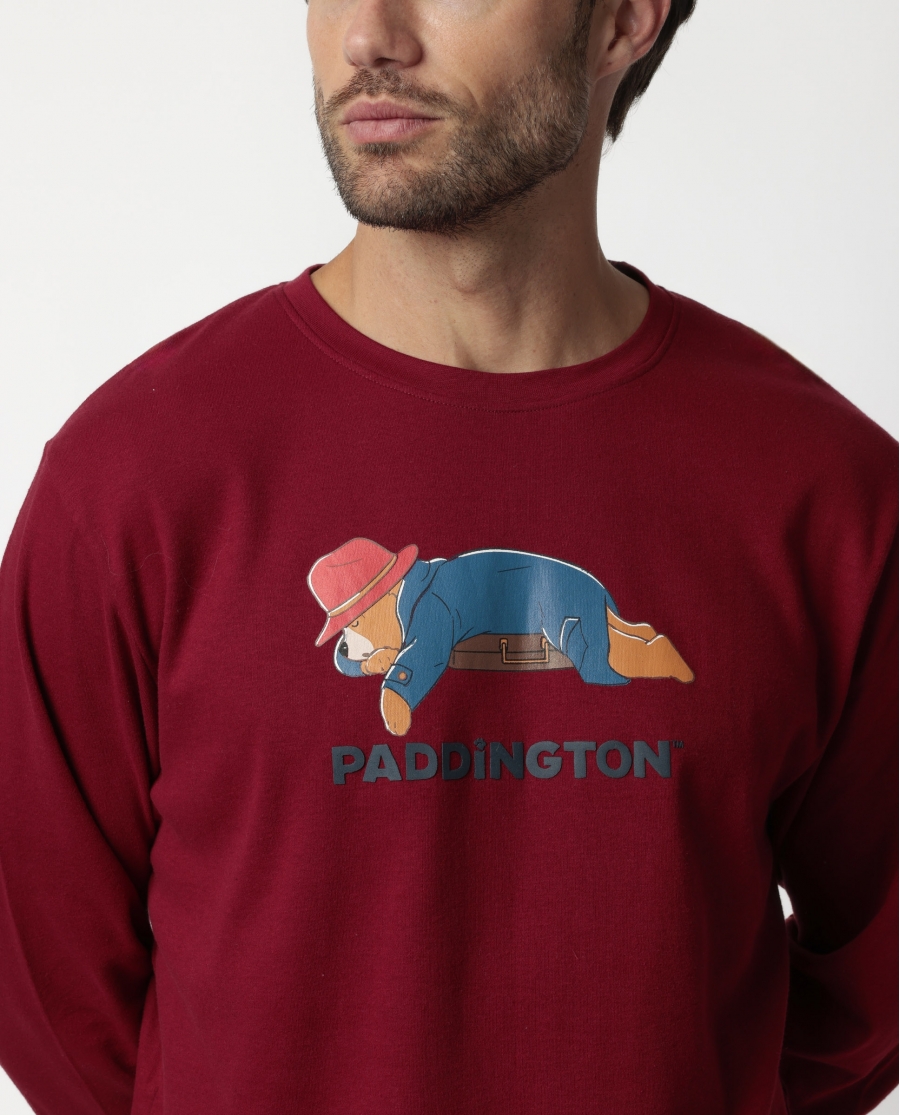 PADDINGTON Pijama Manga Larga Garnet para Hombre BURDEOS