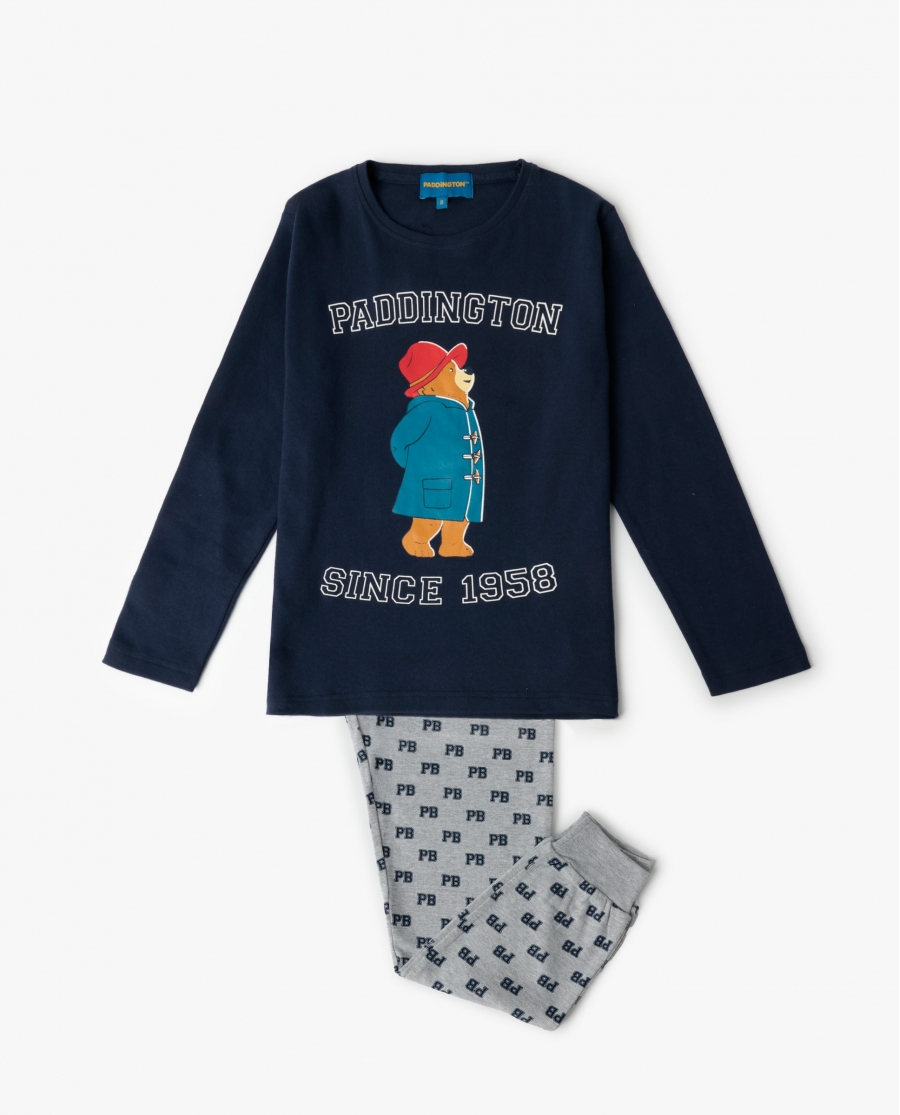 PADDINGTON Pijama Manga Larga Varsity para Niño MARINO