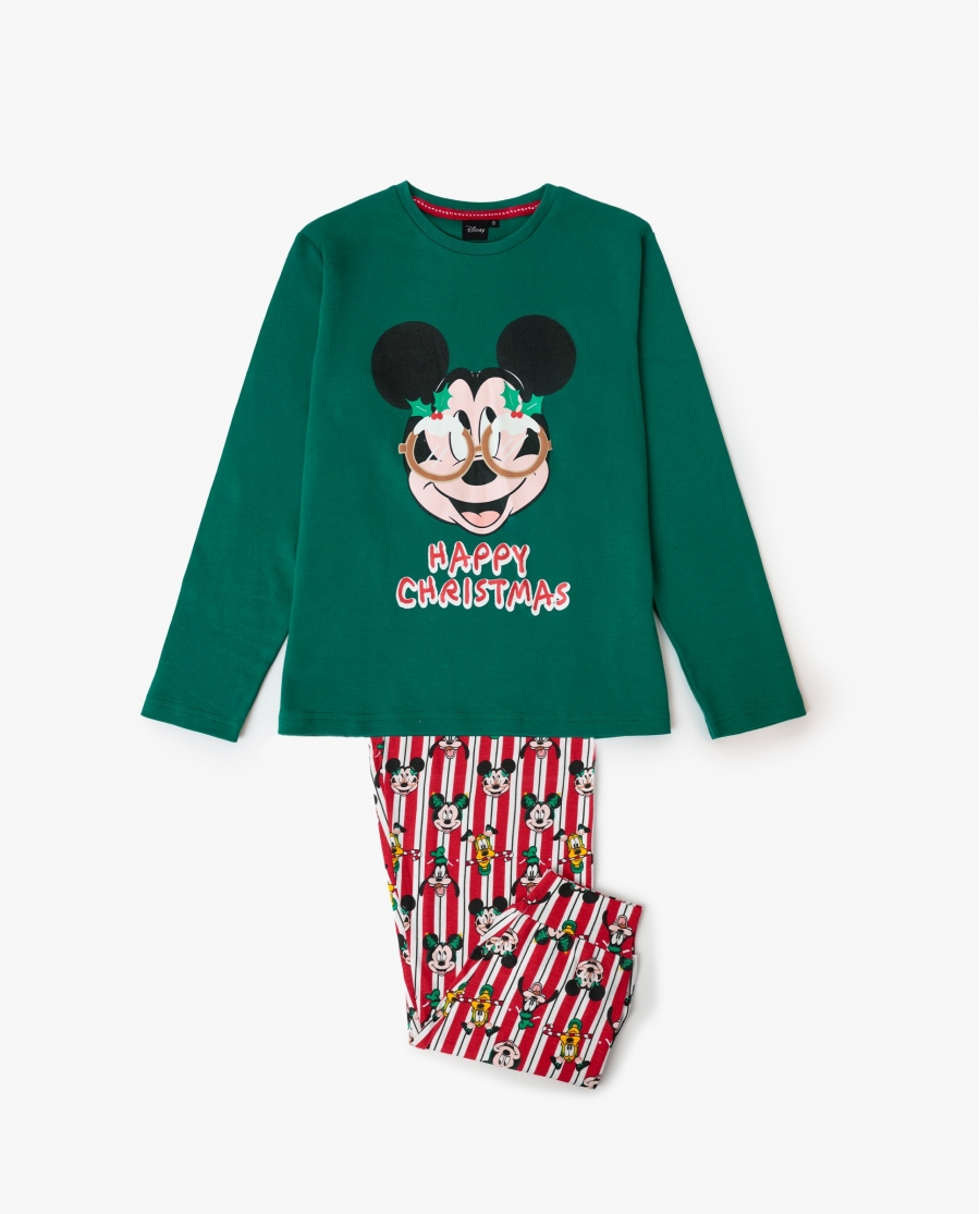 DISNEY Pijama Manga Larga Party Friends para Niño VERDE