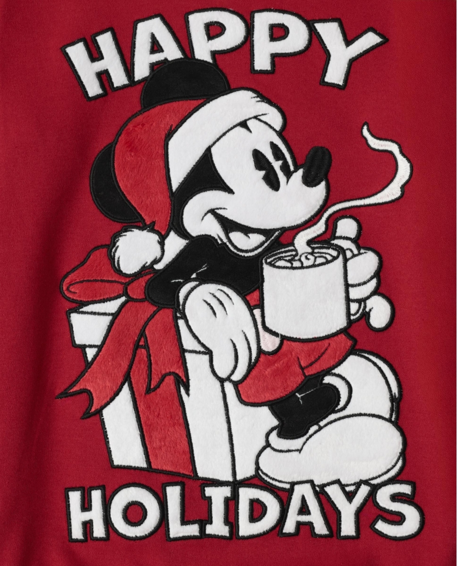 DISNEY Pijama Manga Larga Mouse Holidays para Niña ROJO