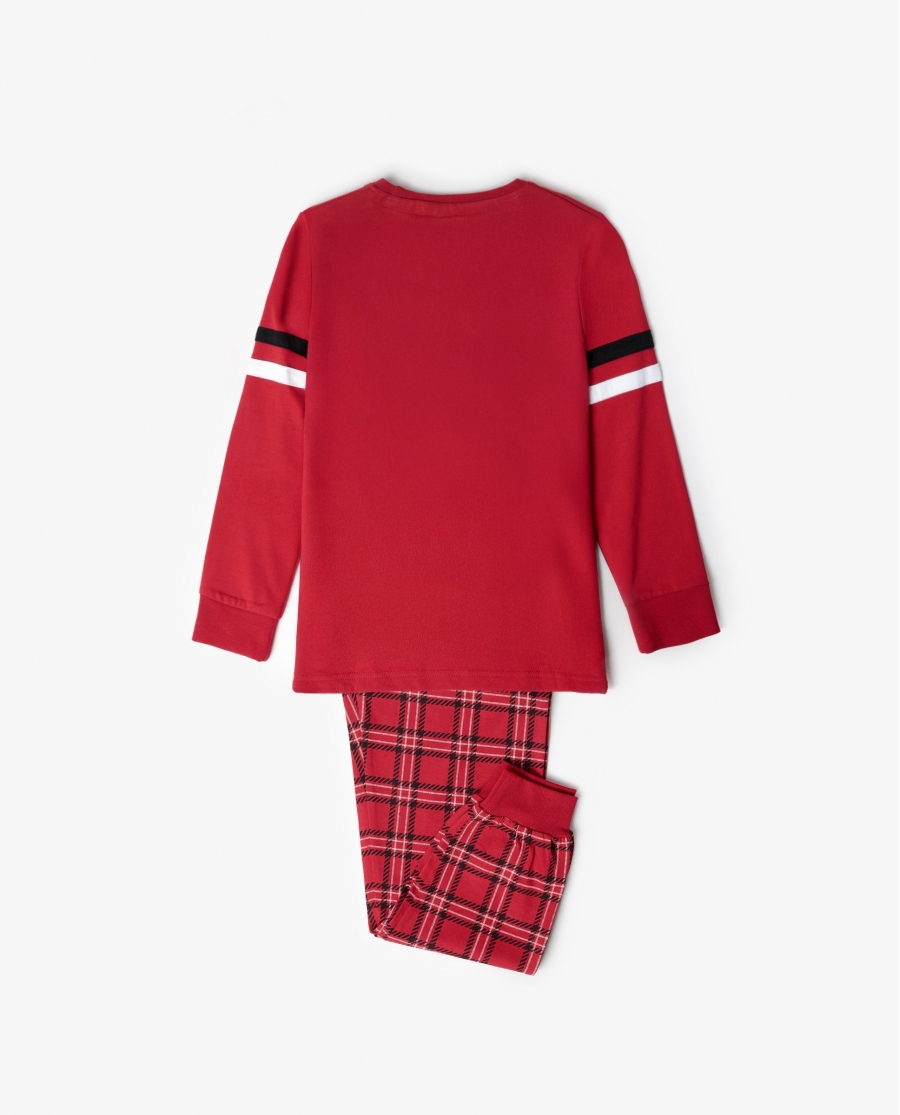 CARS Pijama Manga Larga Punk Queen para Niño ROJO