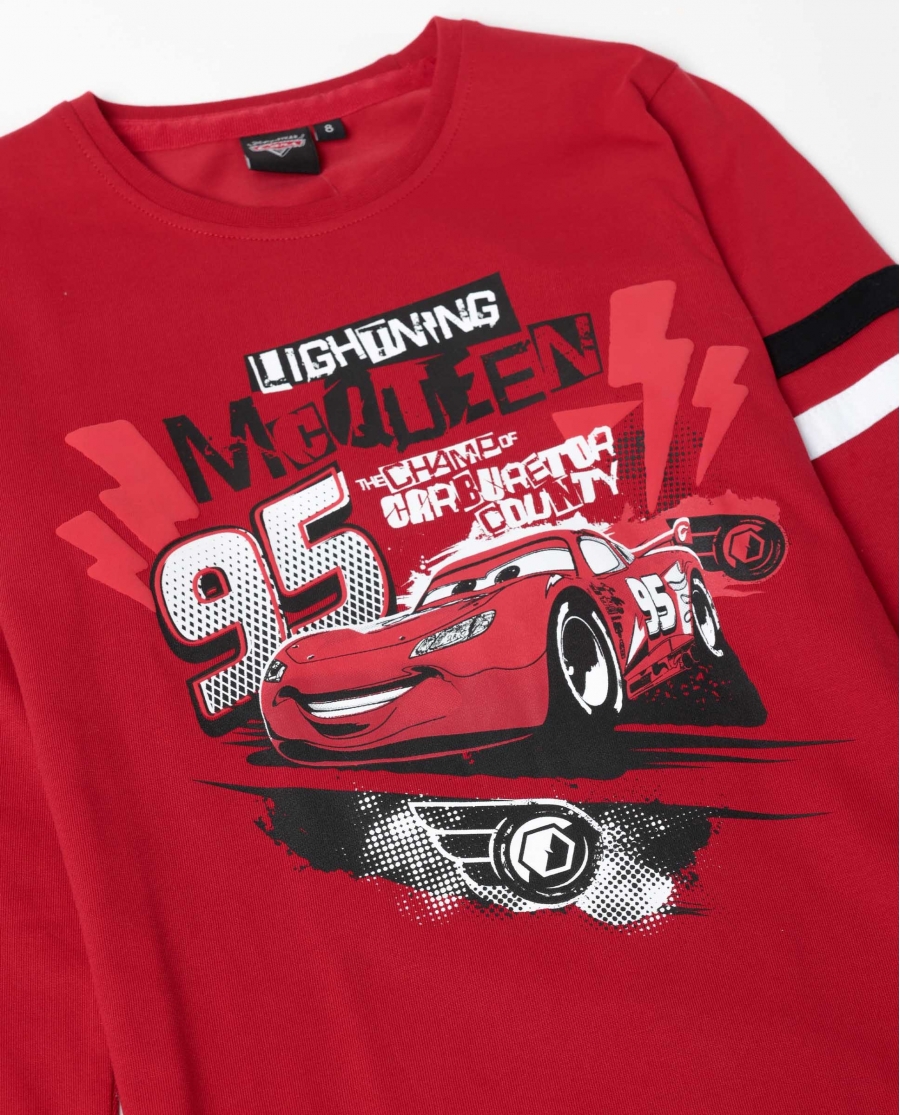 CARS Pijama Manga Larga Punk Queen para Niño ROJO