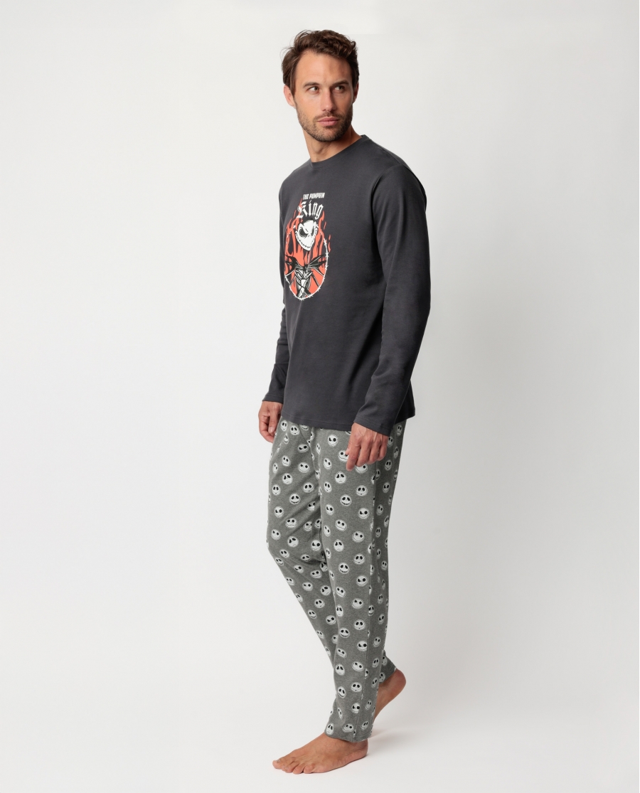 DISNEY Pijama Manga Larga Nightmare para Hombre MARENGO