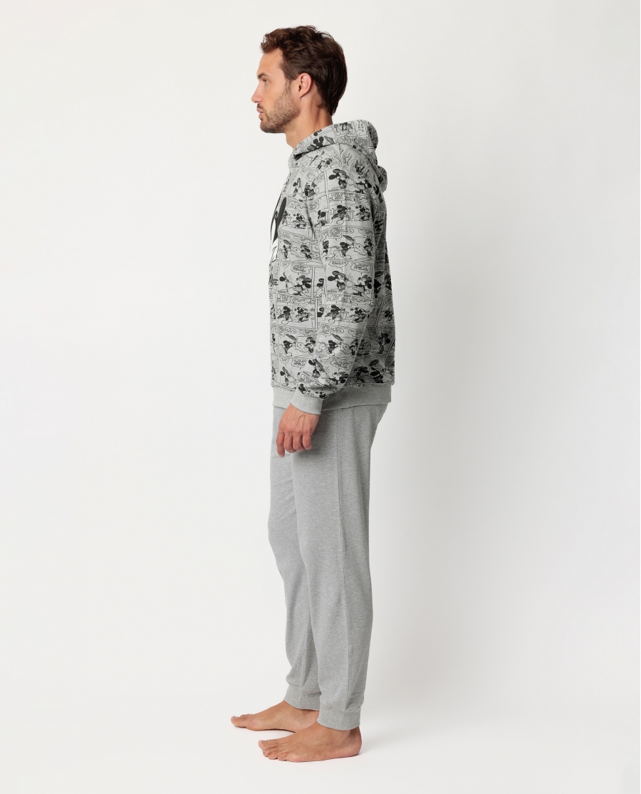 DISNEY Pijama Manga Larga Minnie Gen Z para Hombre GRIS JASPE