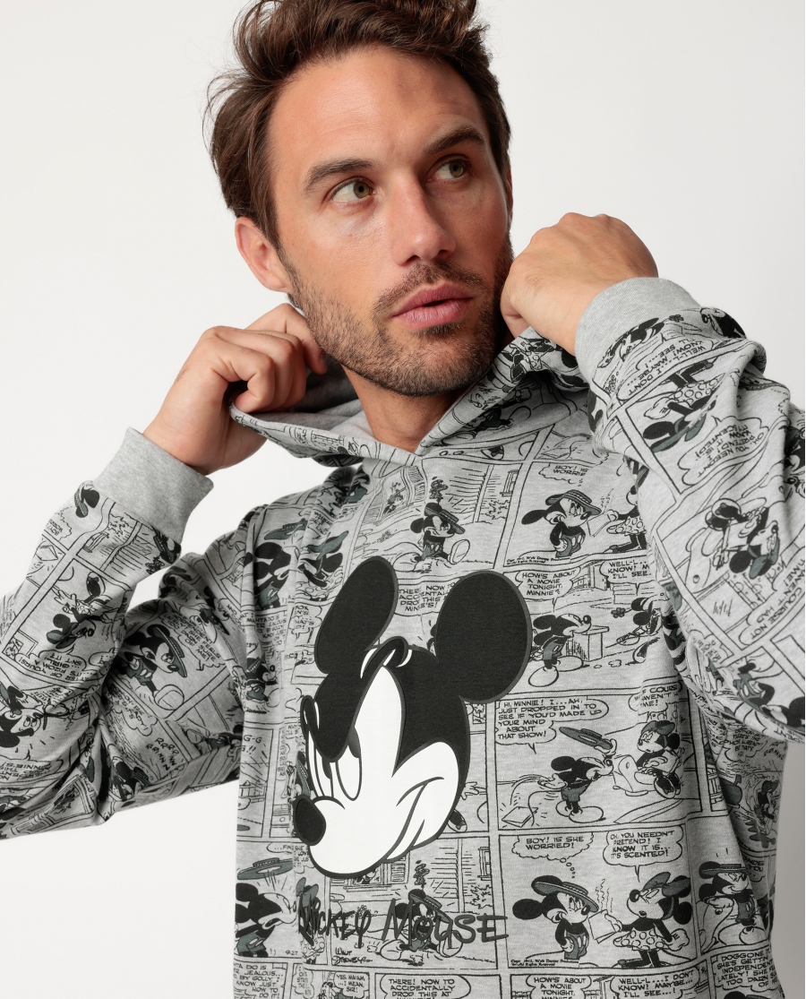 DISNEY Pijama Manga Larga Minnie Gen Z para Hombre GRIS JASPE