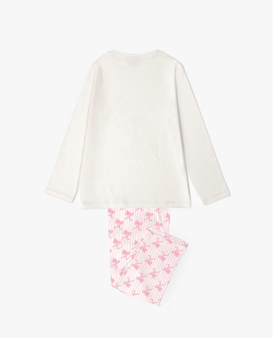 BARBIE Pijama Manga Larga Coquette Barbie para Niña CRUDO