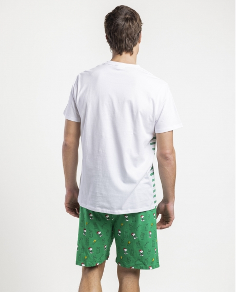 PEANUTS Pijama Manga Corta Golf Team para Hombre VERDE 2