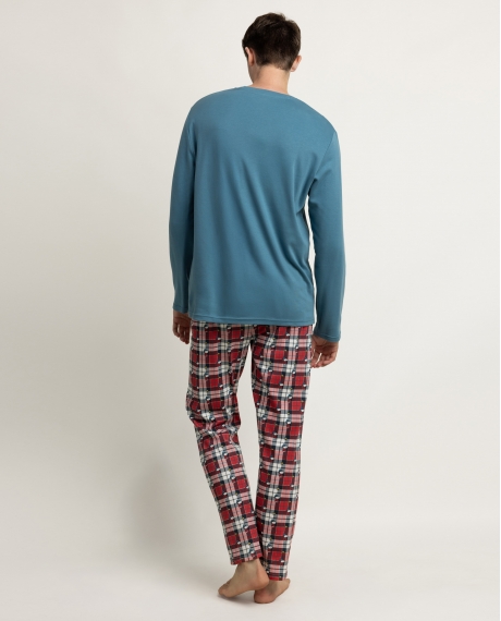 PEANUTS Pijama Manga Larga Sweather Weather para Hombre OCEANO 2