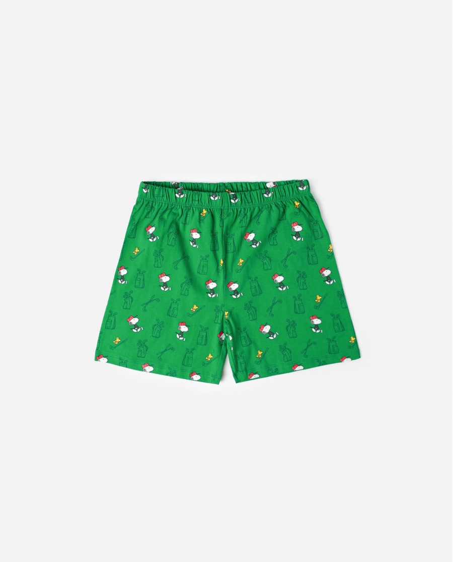 PEANUTS Pijama Manga Corta Golf Team para Niño VERDE