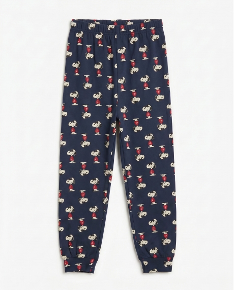 PEANUTS Pijama Manga Larga Joe Cool para Niño GRIS JASPE 2