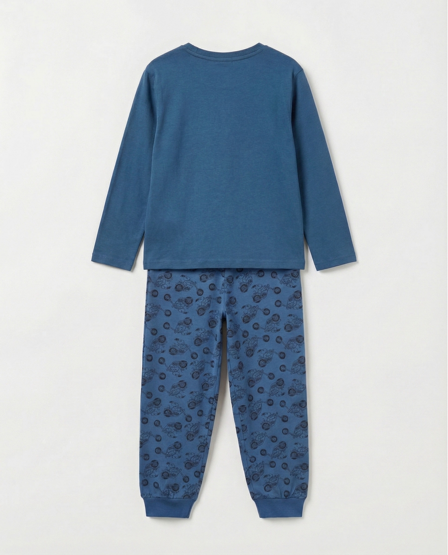 PEANUTS Pijama Manga Larga Speed Club para Niño DENIM