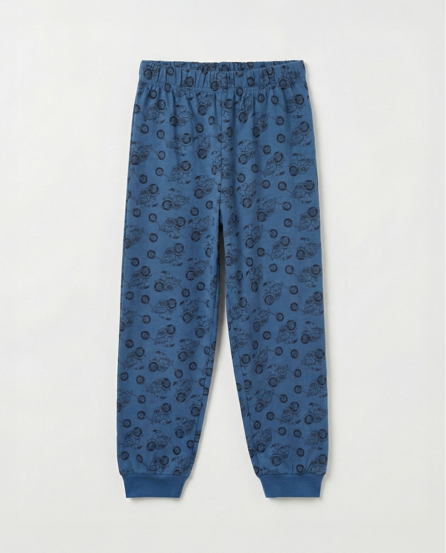 PEANUTS Pijama Manga Larga Speed Club para Niño DENIM