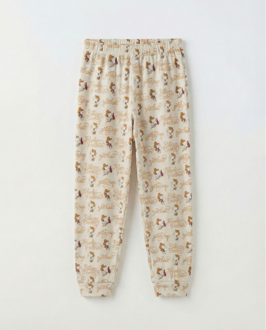 PEANUTS Pijama Manga Larga Country Club para Niño CHOCOLATE