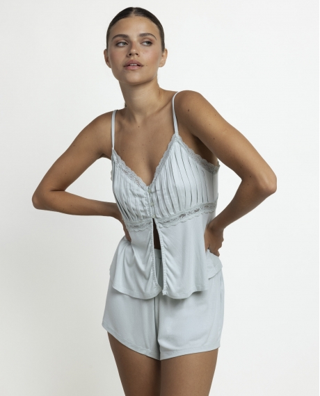 ADMAS HOME Pijama Tirantes Creta para Mujer VERDE AGUA