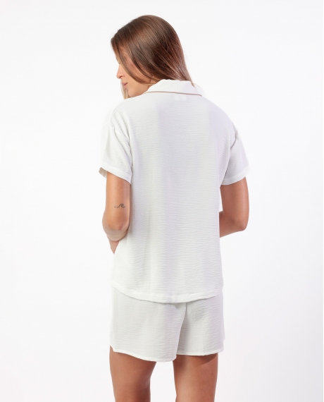 ADMAS CLASSIC Pijama Manga Corta Classic Arabia para Mujer BLANCO 2