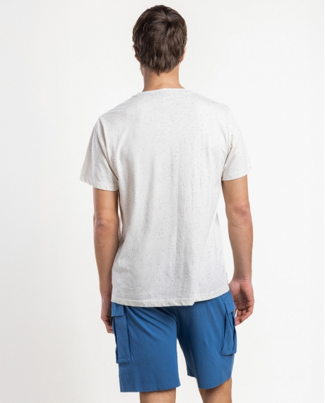 LOIS Pijama Manga Corta Frayed para Hombre AZUL 2