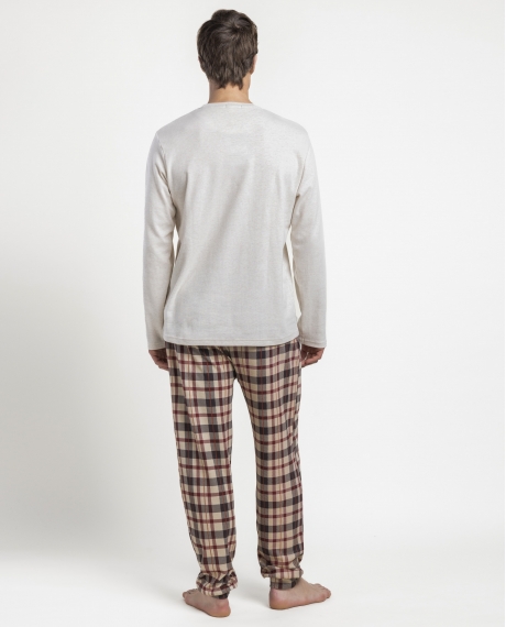 LOIS Pijama Manga Larga Celsius para Hombre BEIGE 2