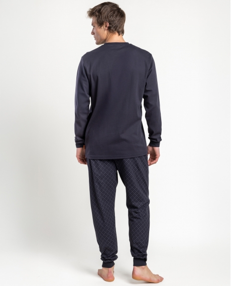 LOIS Pijama Manga Larga Engine para Hombre MARINO 2