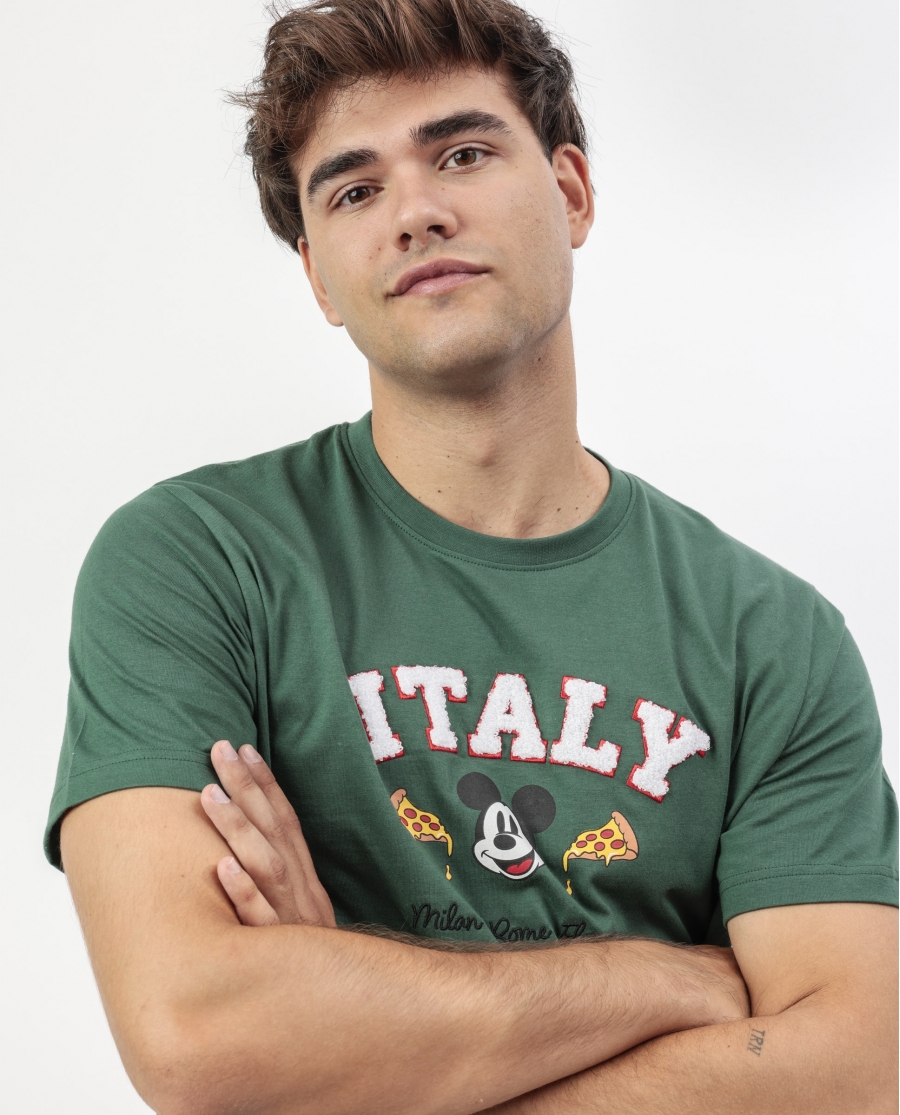 DISNEY Pijama Manga Corta Italy para Hombre VERDE