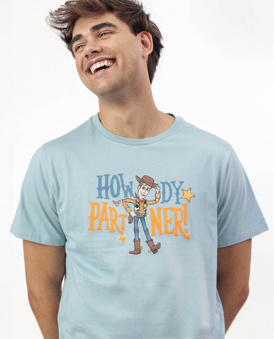 TOY STORY Pijama Manga Corta Howdy para Hombre AZUL