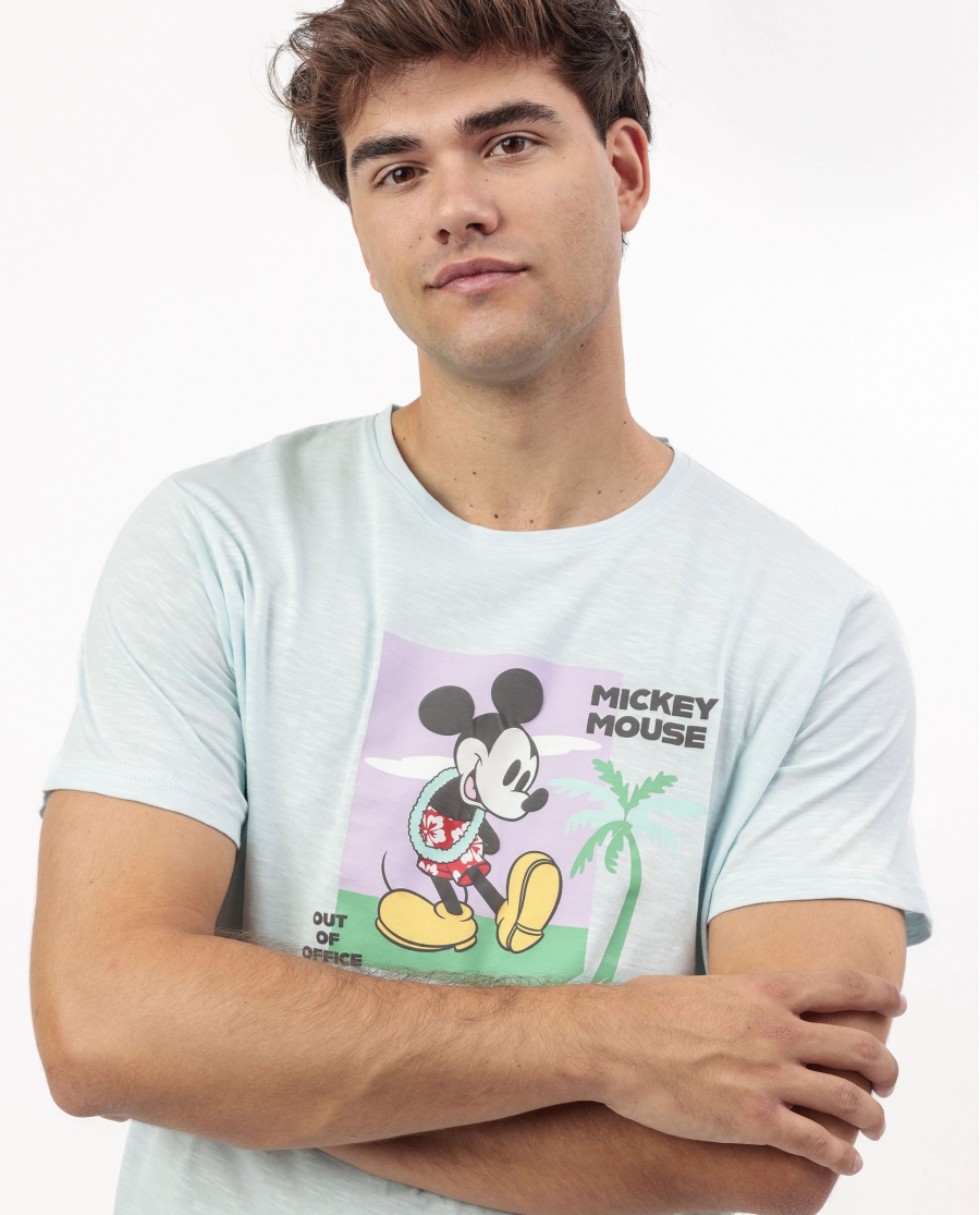 DISNEY Pijama Manga Corta Holiday Vibes para Hombre AZUL