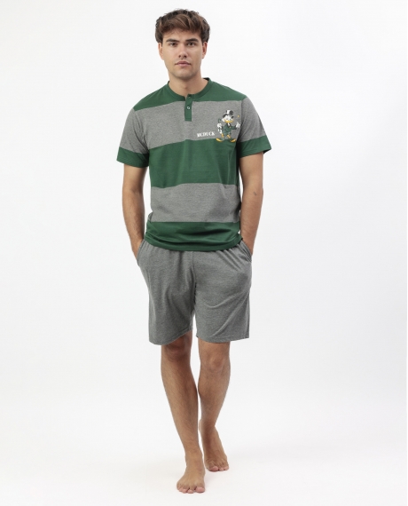 DISNEY Pijama Manga Corta Gilito para Hombre VERDE