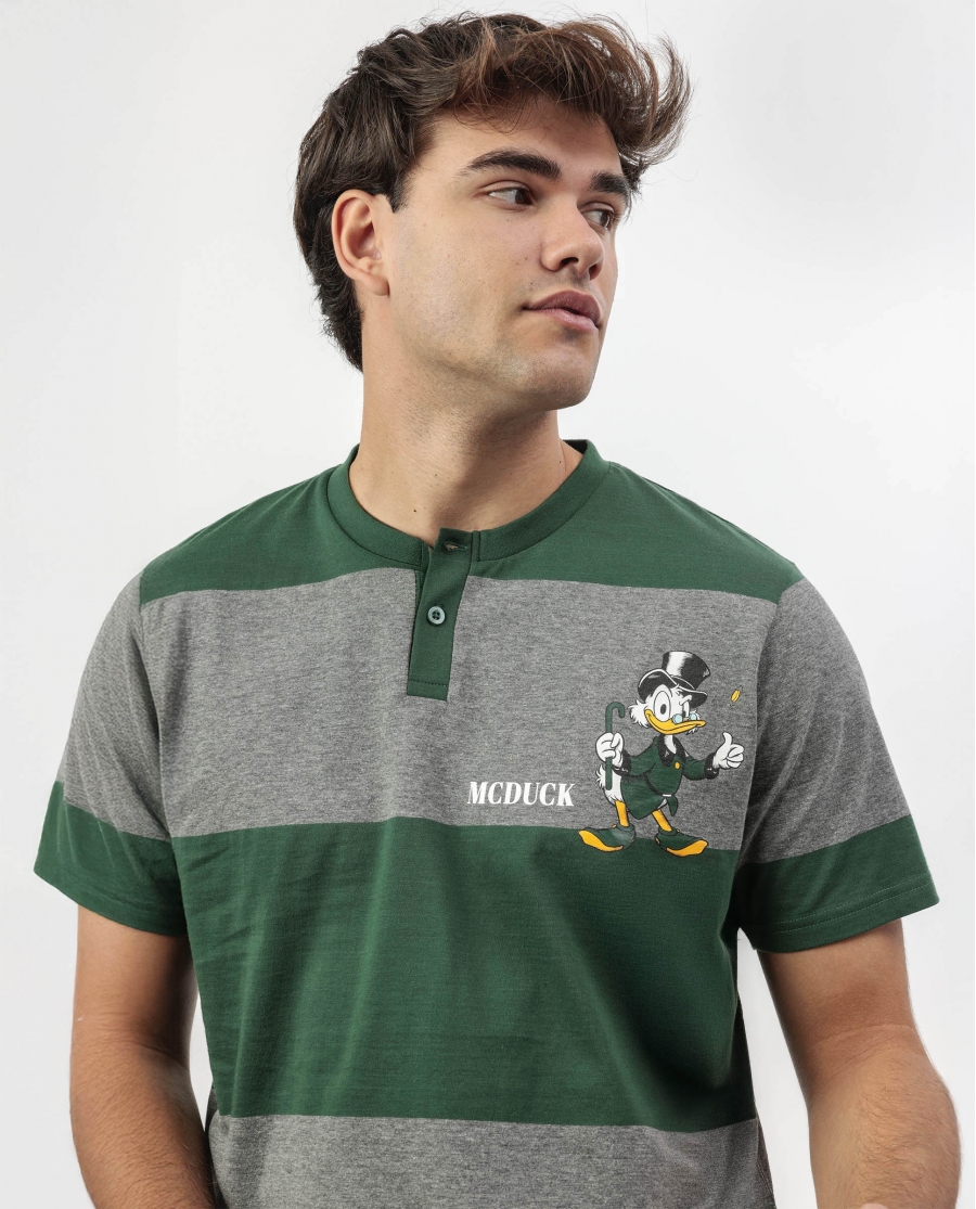 DISNEY Pijama Manga Corta Gilito para Hombre VERDE
