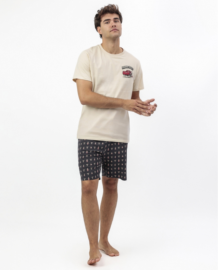 DISNEY CARS Pijama Manga Corta Radiator Springs para Hombre CRUDO