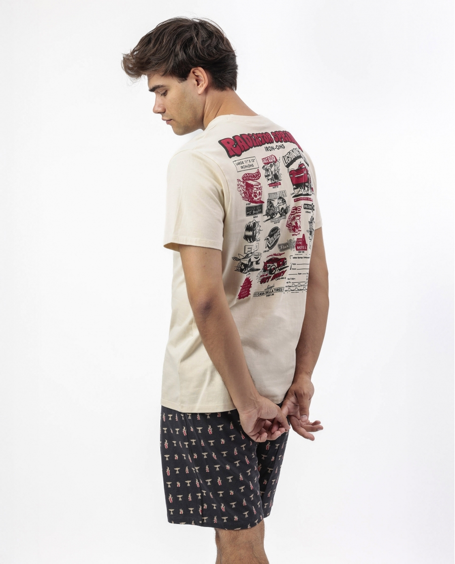 DISNEY CARS Pijama Manga Corta Radiator Springs para Hombre CRUDO