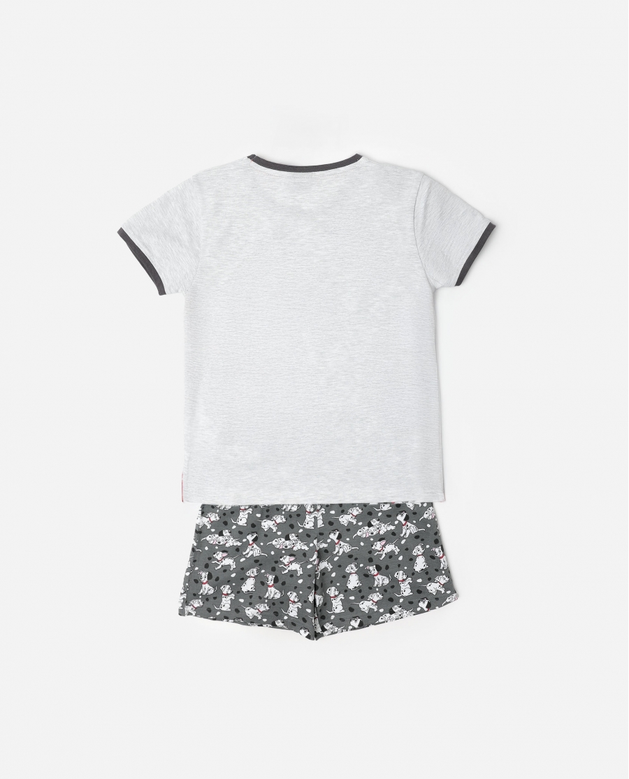 DISNEY Pijama Manga Corta 101 Reasons para Niño GRIS JASPE