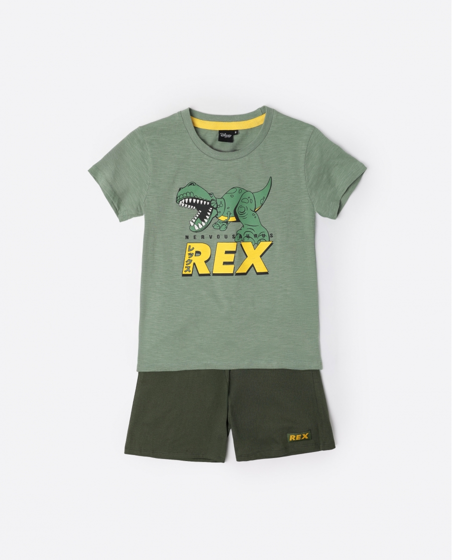 TOY STORY Pijama Manga Corta Nervousaurus para Niño VERDE