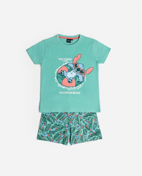 DISNEY Pijama Manga Corta Vacation Mode para Niño VERDE