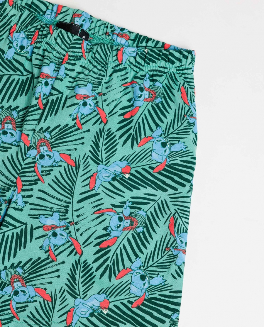 DISNEY Pijama Manga Corta Vacation Mode para Niño VERDE
