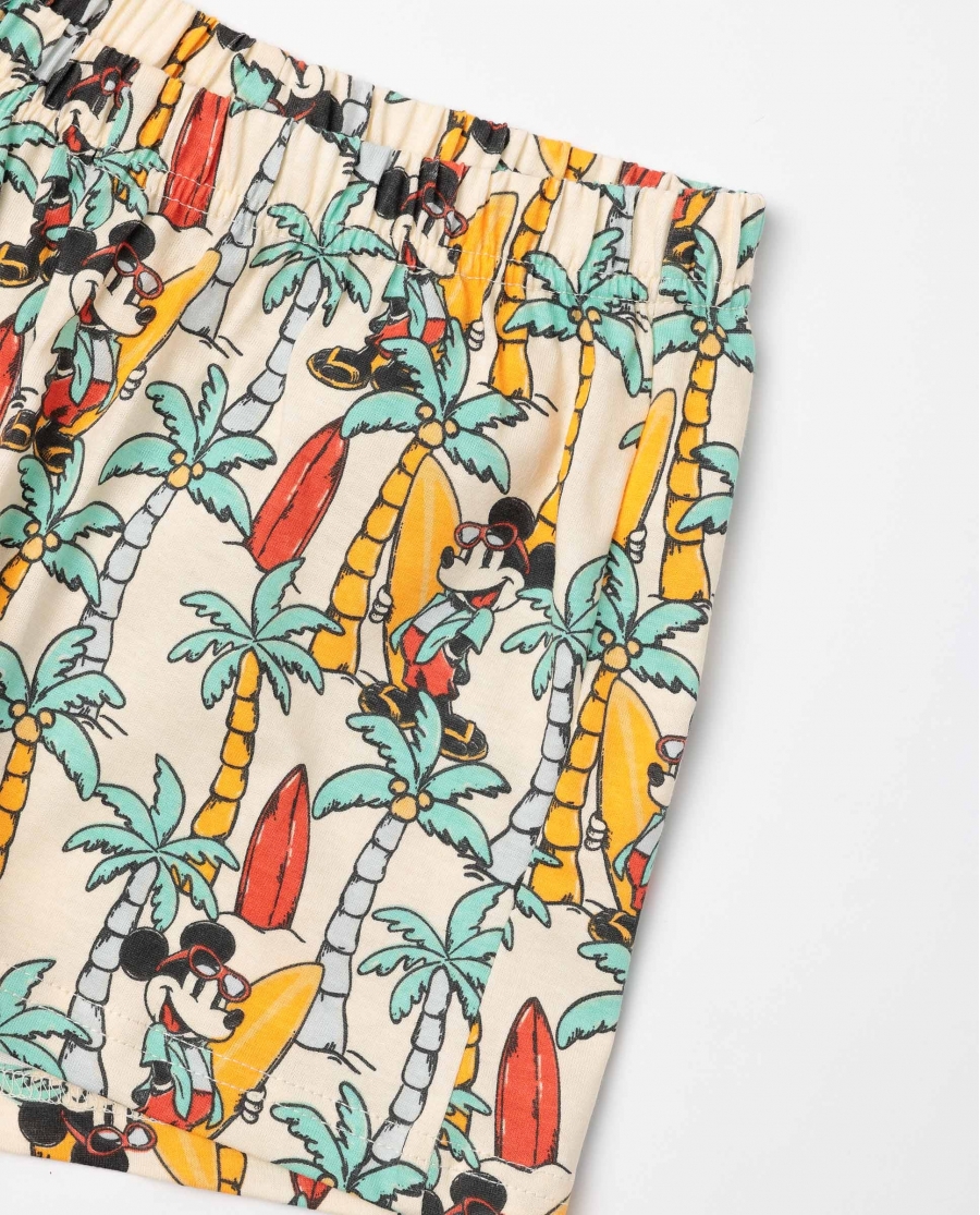 DISNEY Pijama Manga Corta Surf S Up para Niña CREMA
