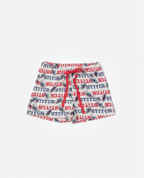 DISNEY Pijama Manga Corta Stitch University para Niña ROJO 2