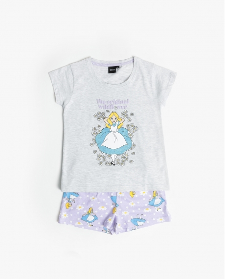 DISNEY Pijama Manga Corta Dreamland para Niña GRIS JASPE