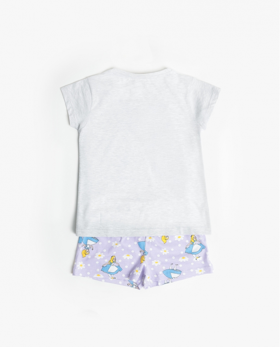 DISNEY Pijama Manga Corta Dreamland para Niña GRIS JASPE