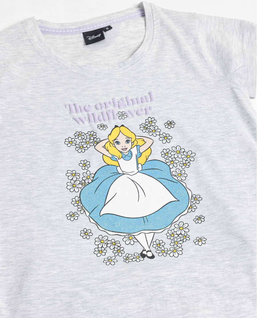 DISNEY Pijama Manga Corta Dreamland para Niña GRIS JASPE