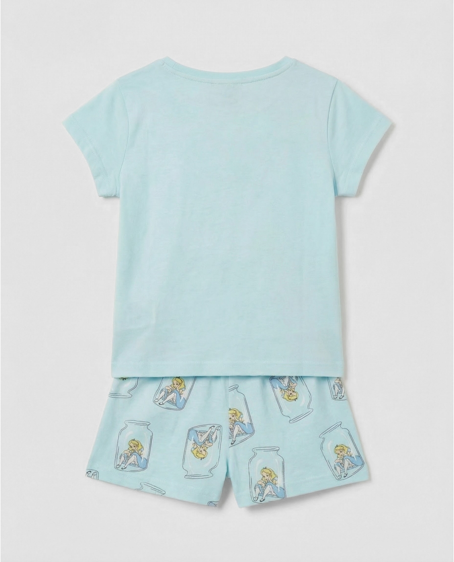 DISNEY Pijama Manga Corta Blue Alice para Niña AZUL