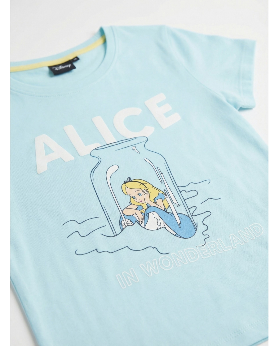 DISNEY Pijama Manga Corta Blue Alice para Niña AZUL
