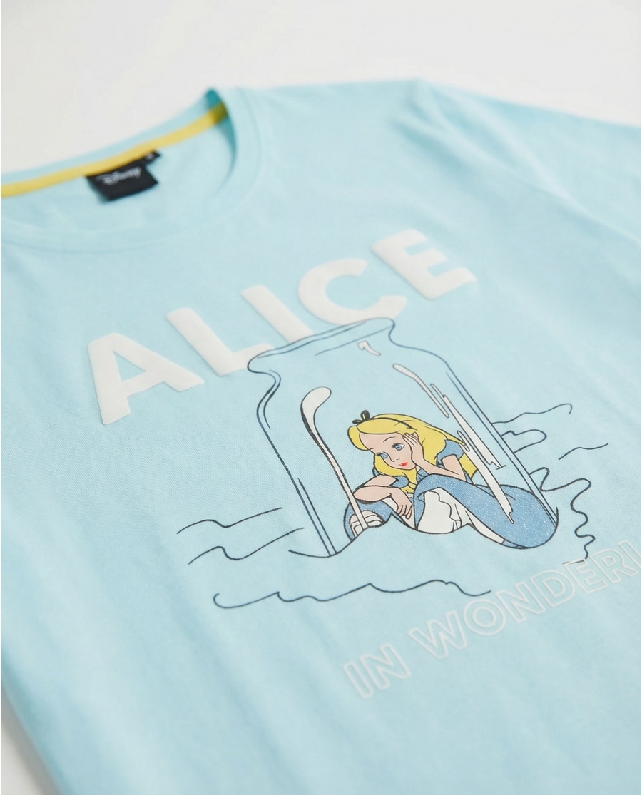 DISNEY Pijama Manga Larga Blue Alice para Niña AZUL