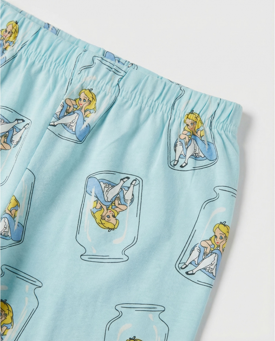 DISNEY Pijama Manga Larga Blue Alice para Niña AZUL