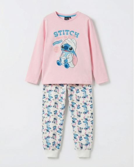DISNEY Pijama Manga Larga Time To Chill para Niña ROSA