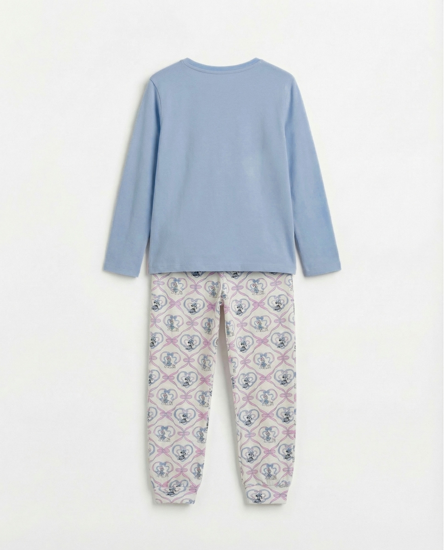 DISNEY Pijama Manga Larga Coquette Friends para Niña AZUL