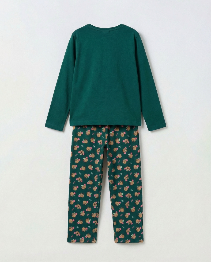DISNEY Pijama Manga Larga Gus Gus Cheese para Niña VERDE