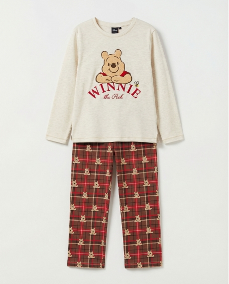 DISNEY Pijama Manga Larga Winnie The Pooh para Niña BEIGE